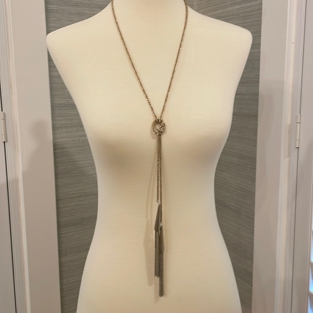 Kendra Scott gold lariat necklace!